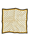 Oranj Siyah Monogram Desenli İpek Eşarp