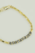 Gold Silver Taş Halkalı Bileklik