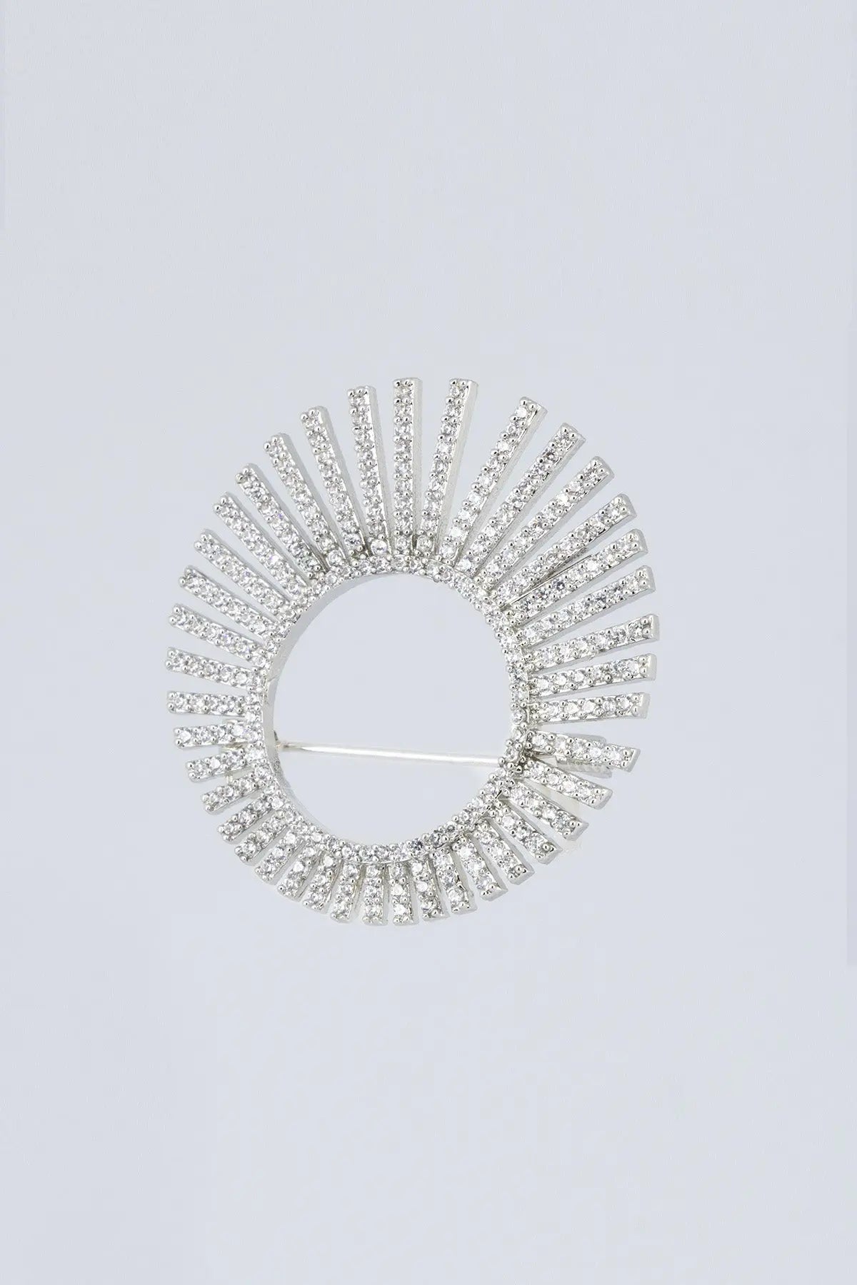 Silver Kristal Işık Çemberi Broş  Mısırlı 1951