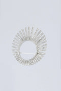 Silver Kristal Işık Çemberi Broş