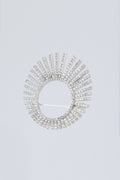Silver Kristal Işık Çemberi Broş