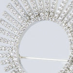 Silver Kristal Işık Çemberi Broş  Mısırlı 1951