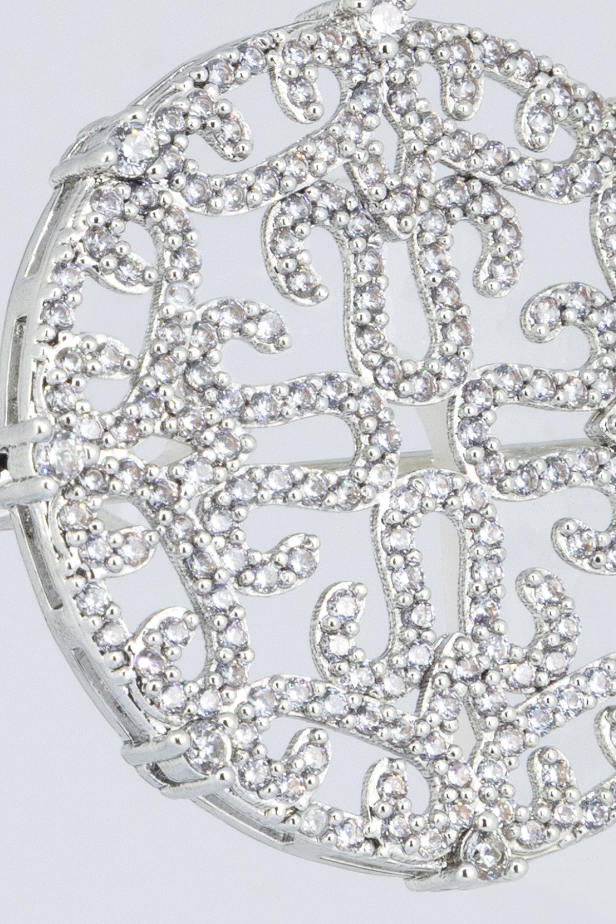Silver Motifli Kristal Broş  Mısırlı