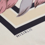 Mor Egzotik Yaprak Motifli İpek Eşarp  Mısırlı 1951