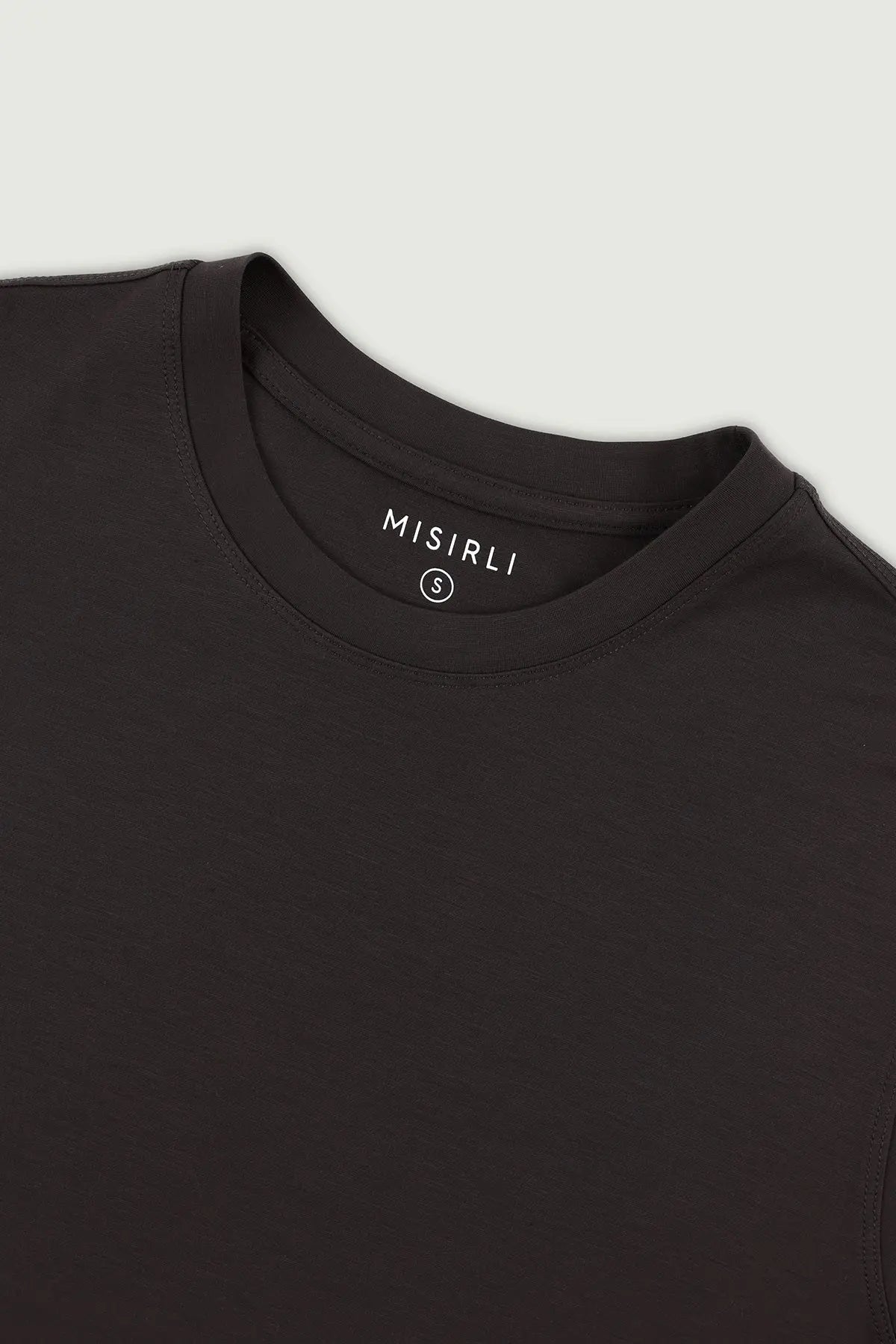 Antrasit Kısa Kollu Örme Erkek T-Shirt  Mısırlı