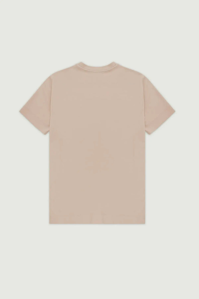 Bej Kısa Kollu Örme Erkek T-Shirt
