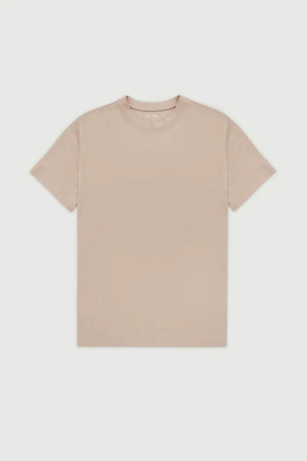 Bej Kısa Kollu Örme Erkek T-Shirt  Mısırlı