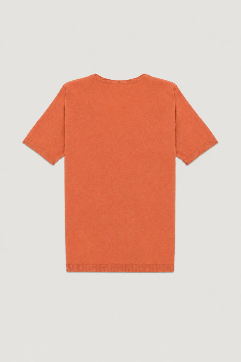 Kızıl Kil V Yaka Triko Kadın T-Shirt  Mısırlı