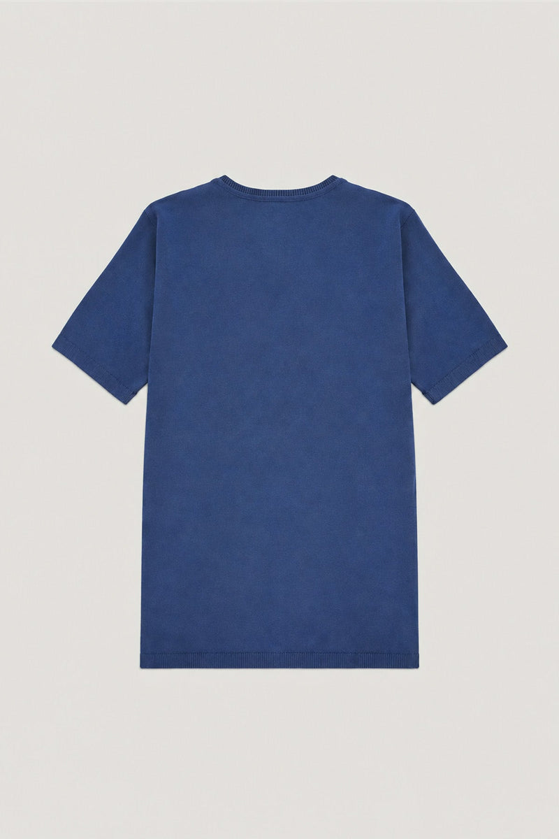 Lacivert V Yaka Triko Kadın T-Shirt  Mısırlı