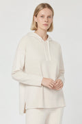 Ekru İnci Detaylı Kadın Sweatshirt