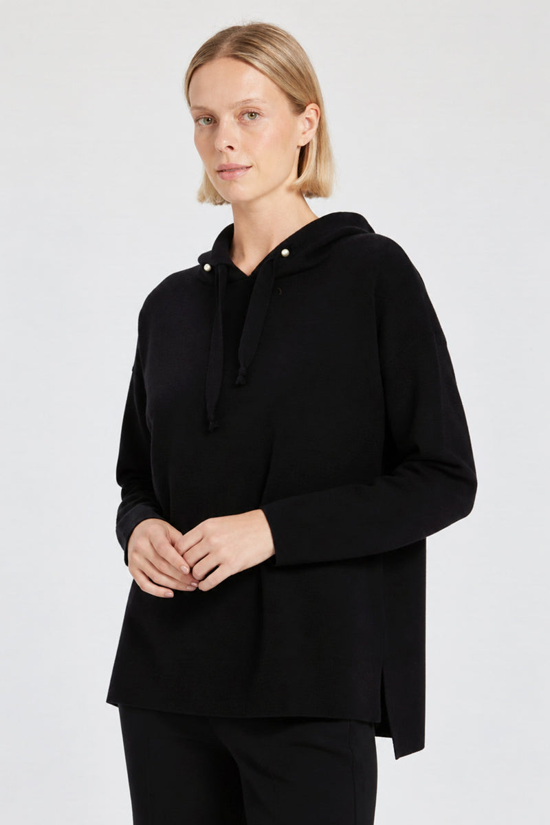 Siyah İnci Detaylı Kadın Sweatshirt  Mısırlı