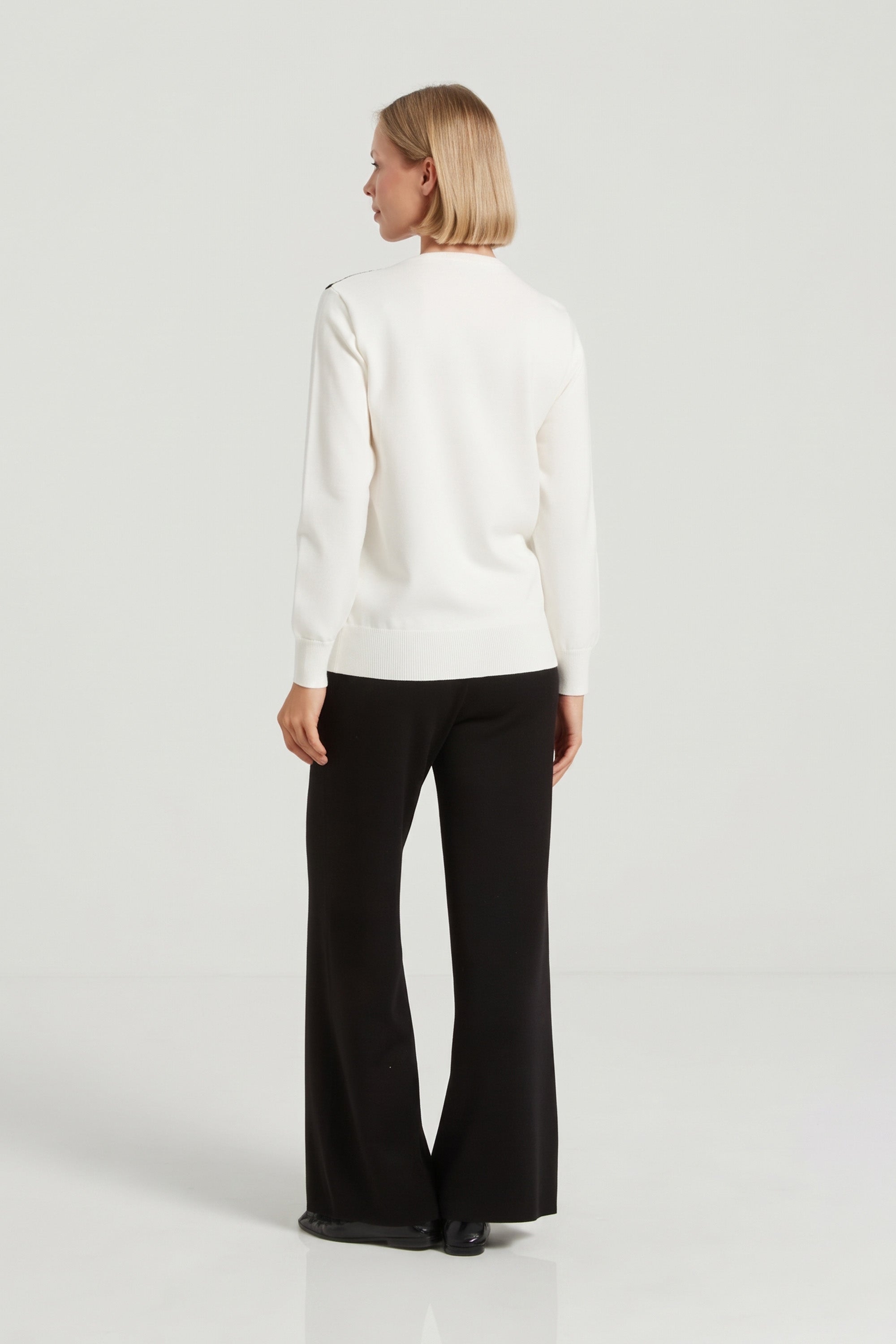 Baklava Desenli Ekru Triko Kadın Hırka  Mısırlı