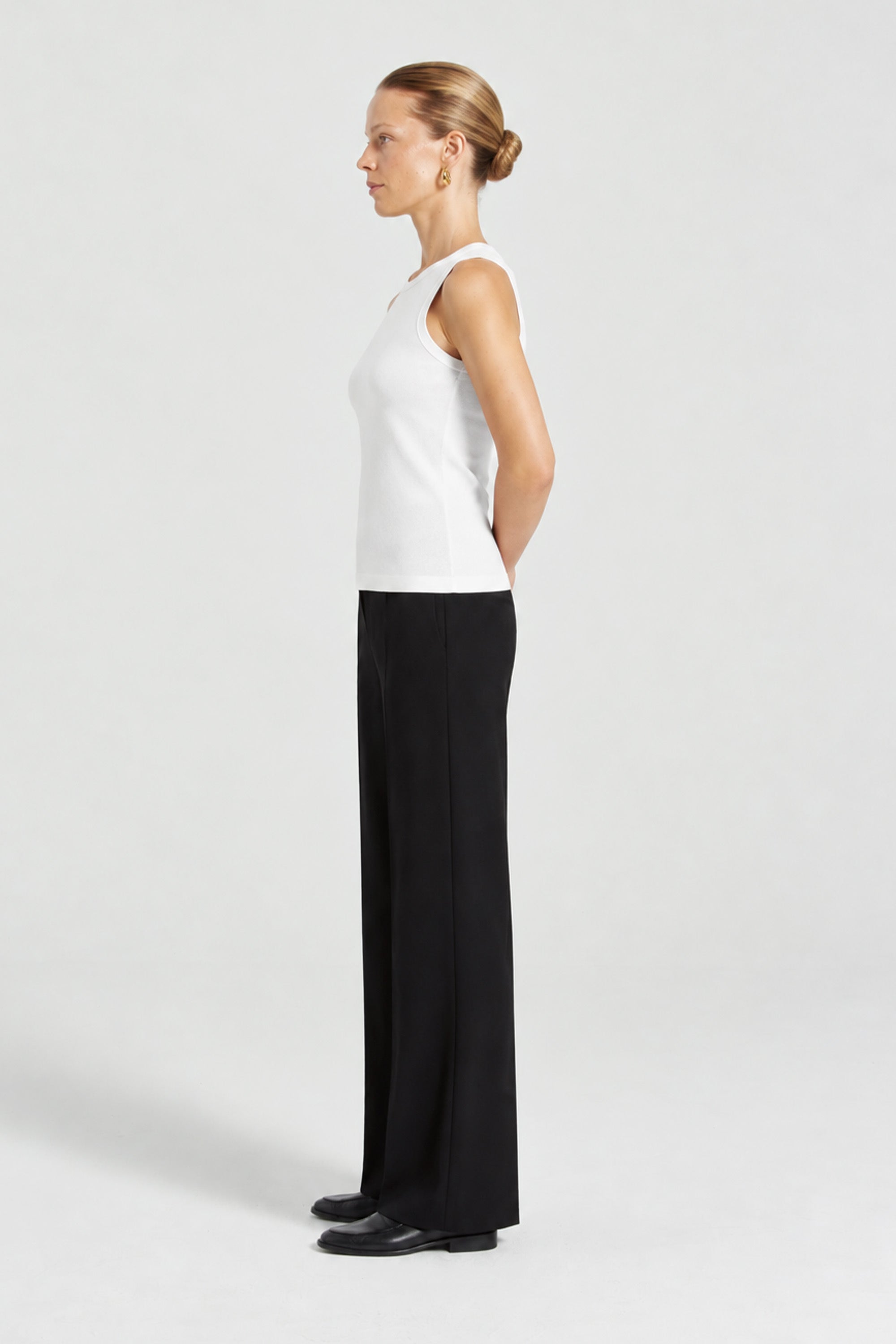 Ekru Bisiklet Yaka Örme Fitilli Kadın Atlet  Mısırlı