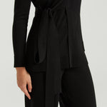 Siyah Kuşaklı Kruvaze Hırka  Mısırlı