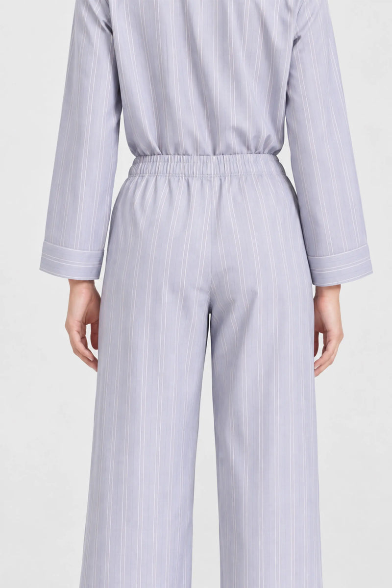 Mavi Beyaz Çizgili Kadın Pijama Altı  Mısırlı