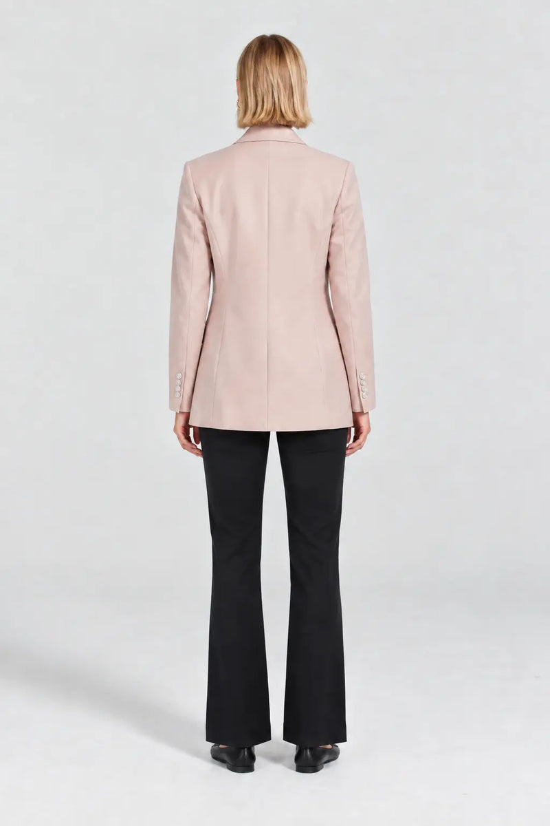 Camel Triko Kadın Blazer Ceket  Mısırlı