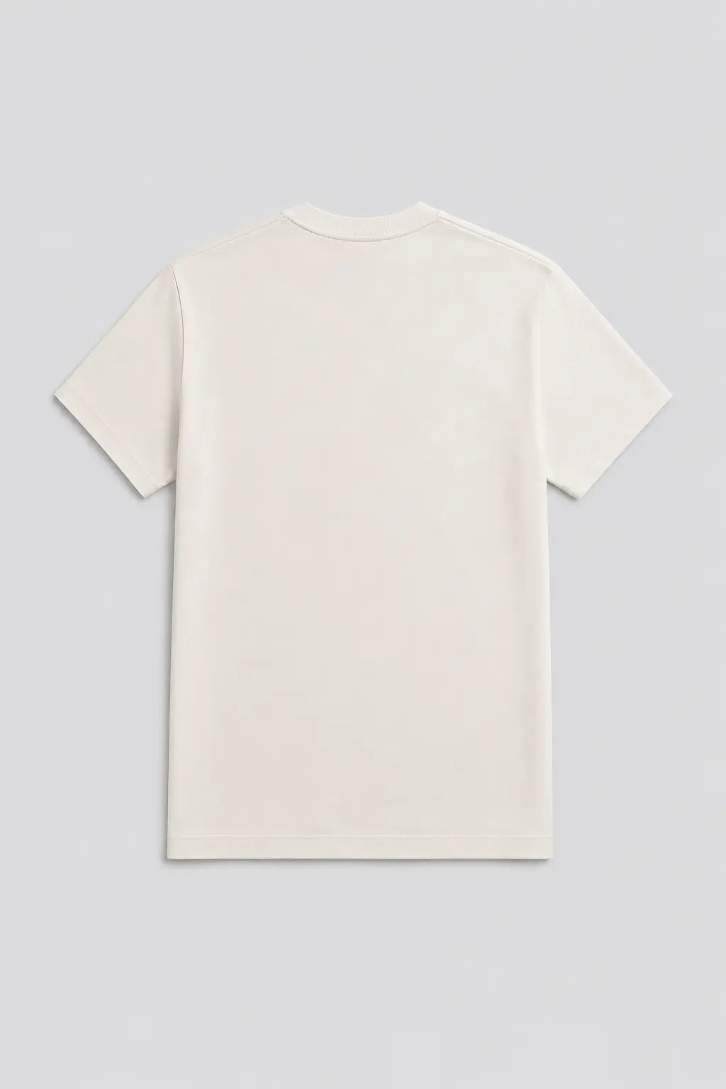Ekru Kısa Kollu Örme Erkek T-Shirt  Mısırlı