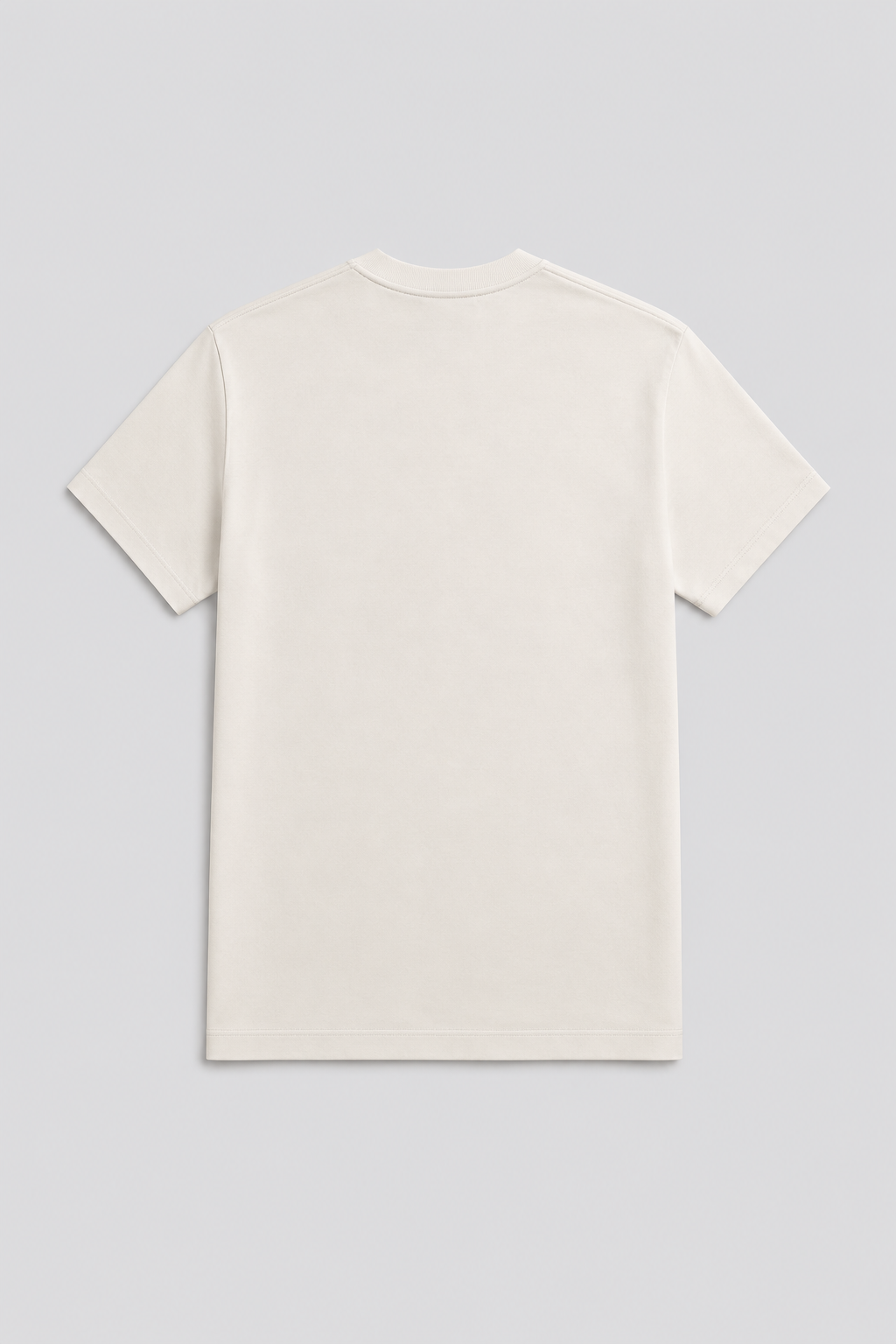 Ekru Kısa Kollu Örme Erkek T-Shirt  Mısırlı