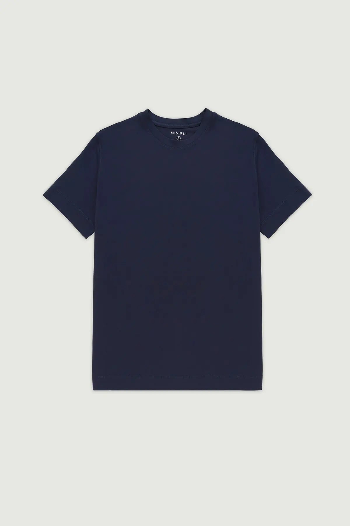 Lacivert Kısa Kollu Örme Erkek T-Shirt  Mısırlı