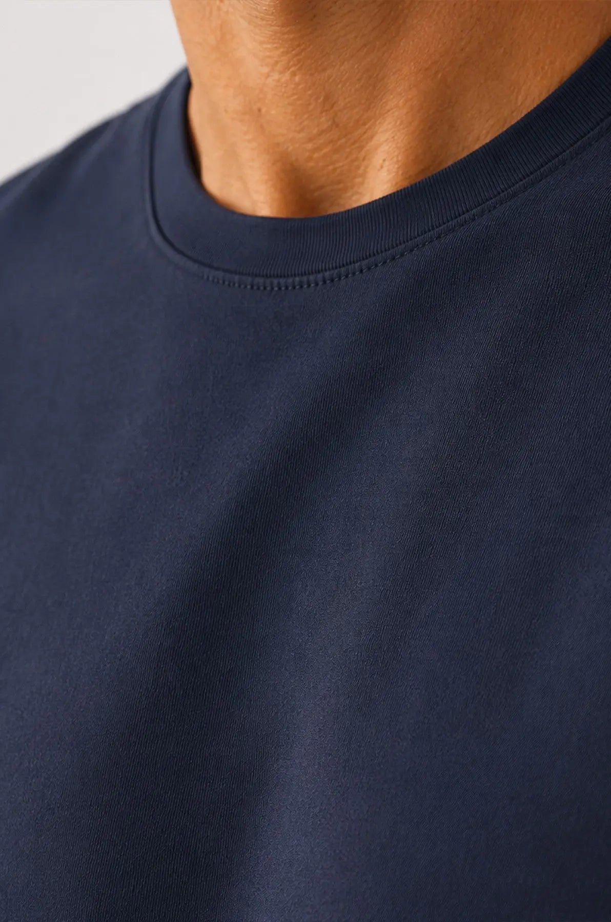 Lacivert Kısa Kollu Örme Erkek T-Shirt  Mısırlı