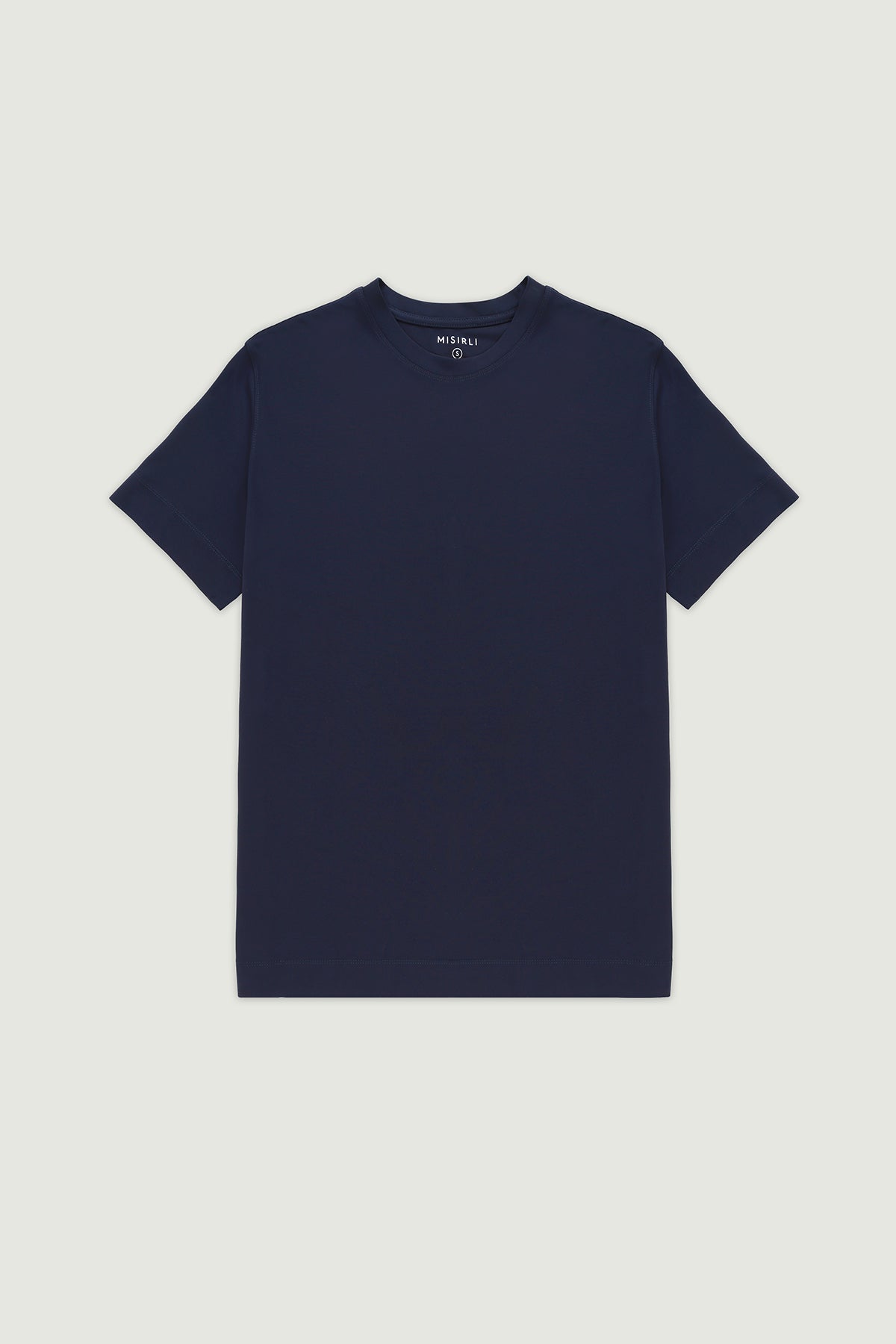 Lacivert Kısa Kollu Örme Erkek T-Shirt  Mısırlı