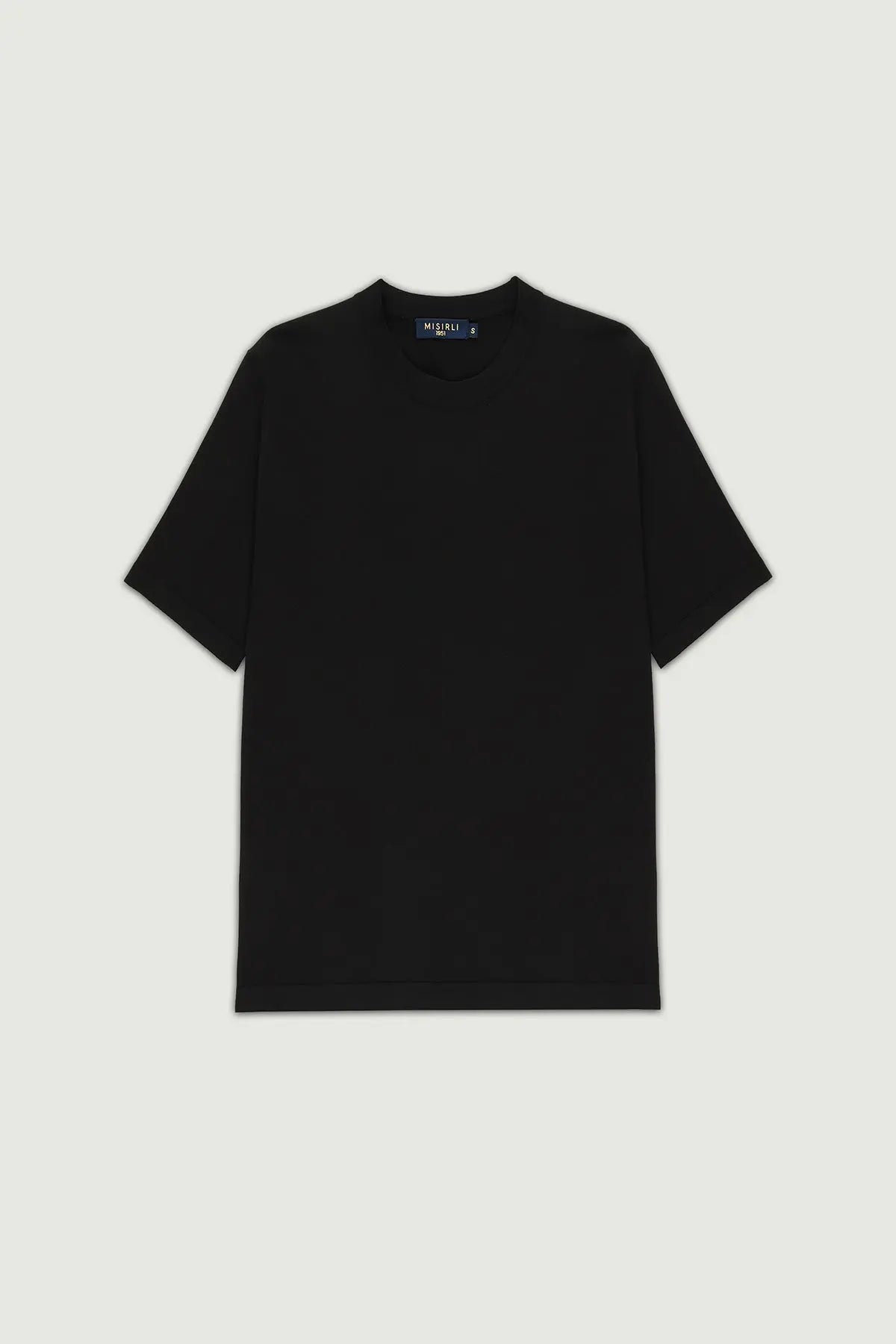 Siyah Bisiklet Yaka Triko Erkek T-Shirt  Mısırlı