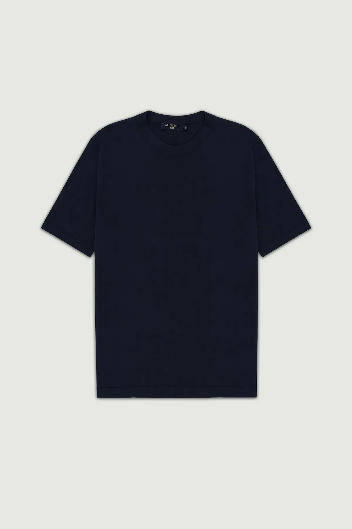 Lacivert Bisiklet Yaka Triko Erkek T-Shirt  Mısırlı