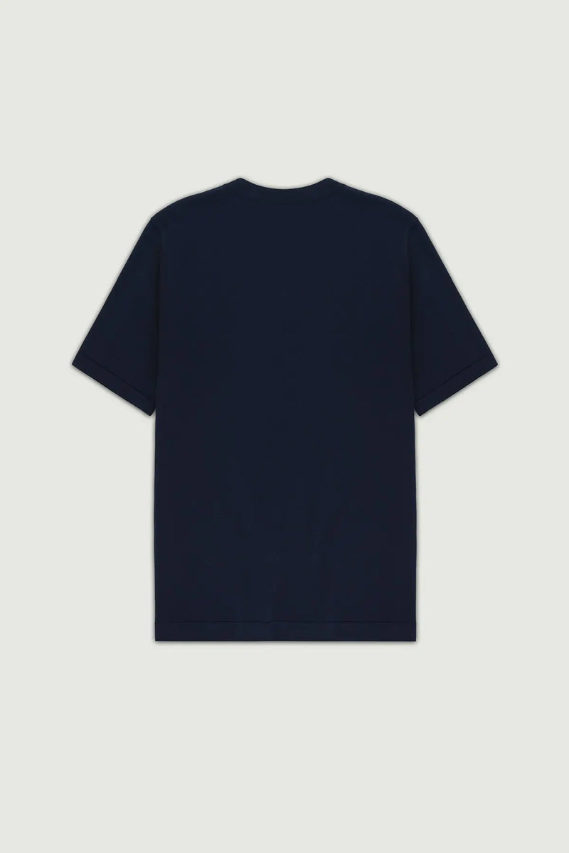 Lacivert Bisiklet Yaka Triko Erkek T-Shirt