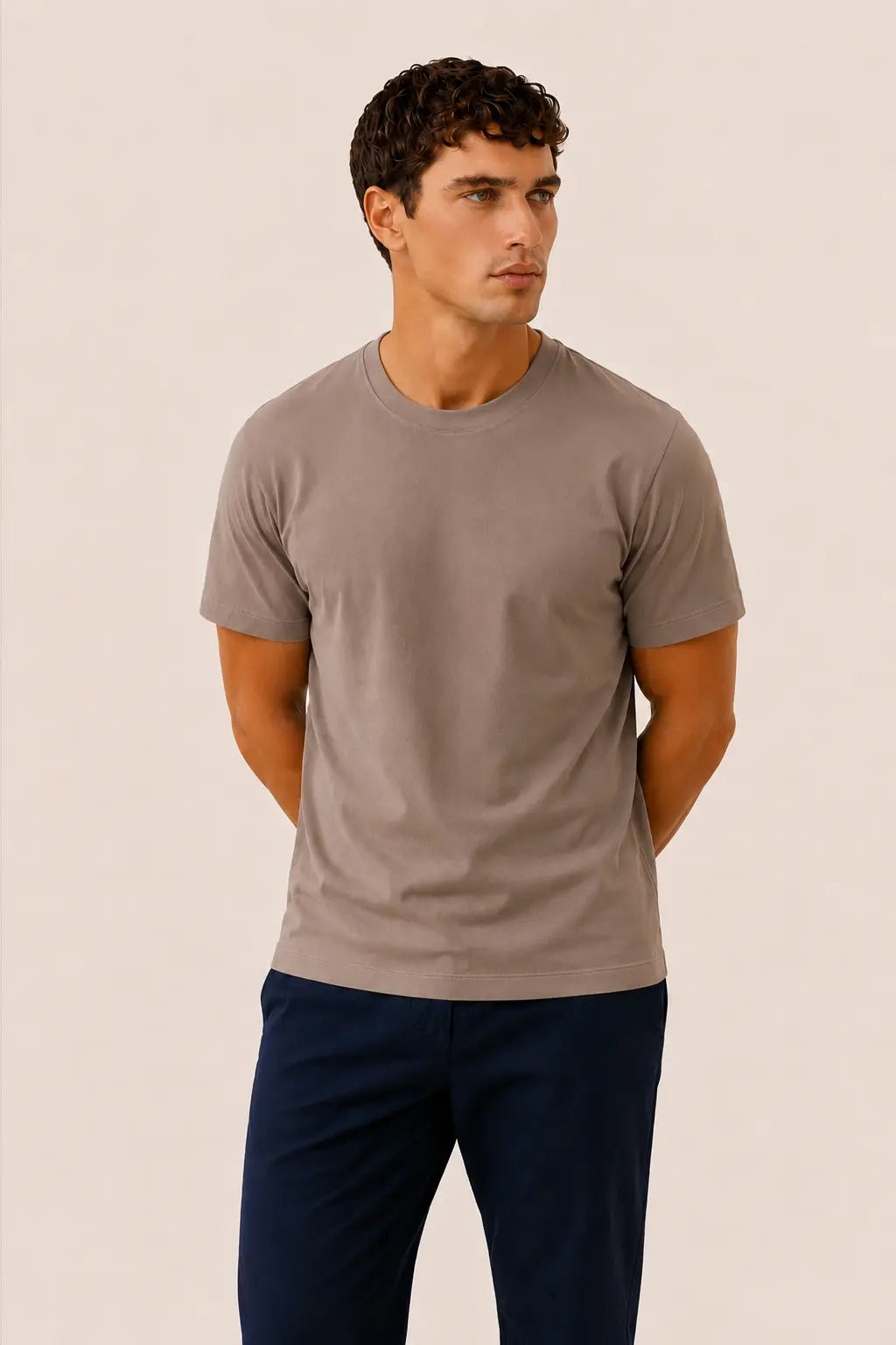 Vizon Bisiklet Yaka Triko Erkek T-Shirt  Mısırlı