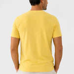 Açık Sarı Bisiklet Yaka Triko Erkek T-Shirt  Mısırlı