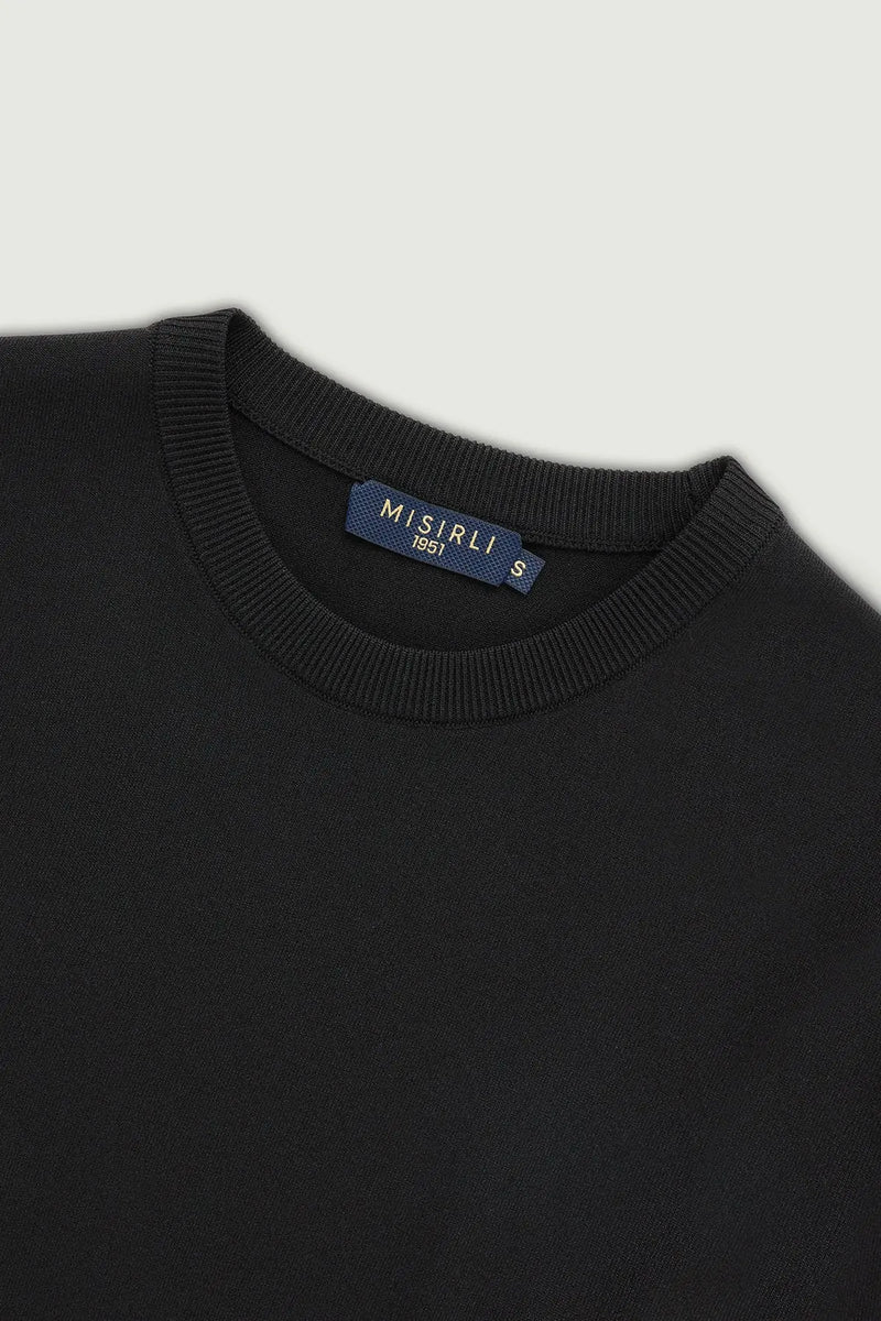 Siyah Uzun Kollu Triko Erkek T-Shirt
