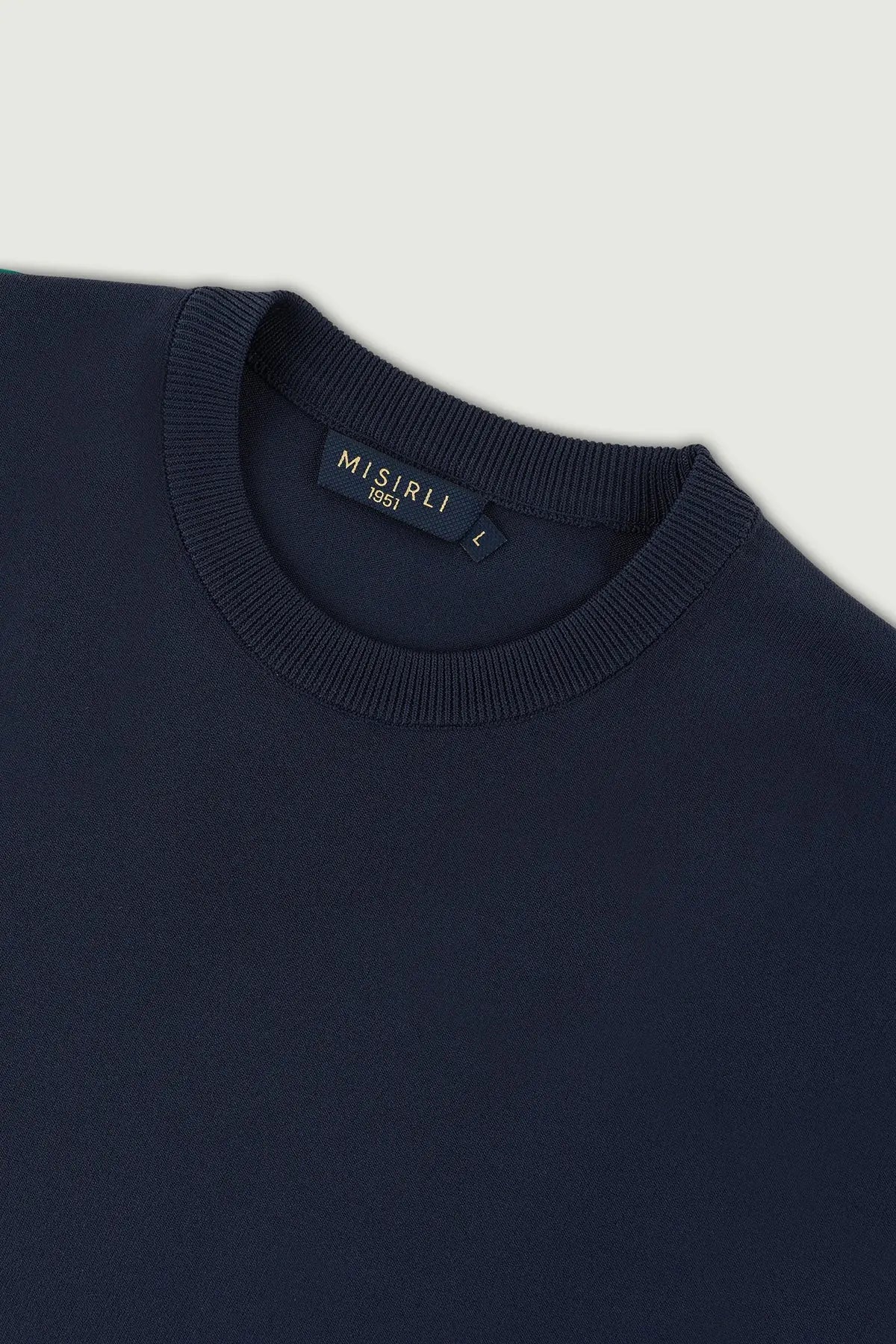 Lacivert Uzun Kollu Triko Erkek T-Shirt  Mısırlı