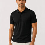 Siyah Polo Yaka Triko Erkek T-Shirt  Mısırlı