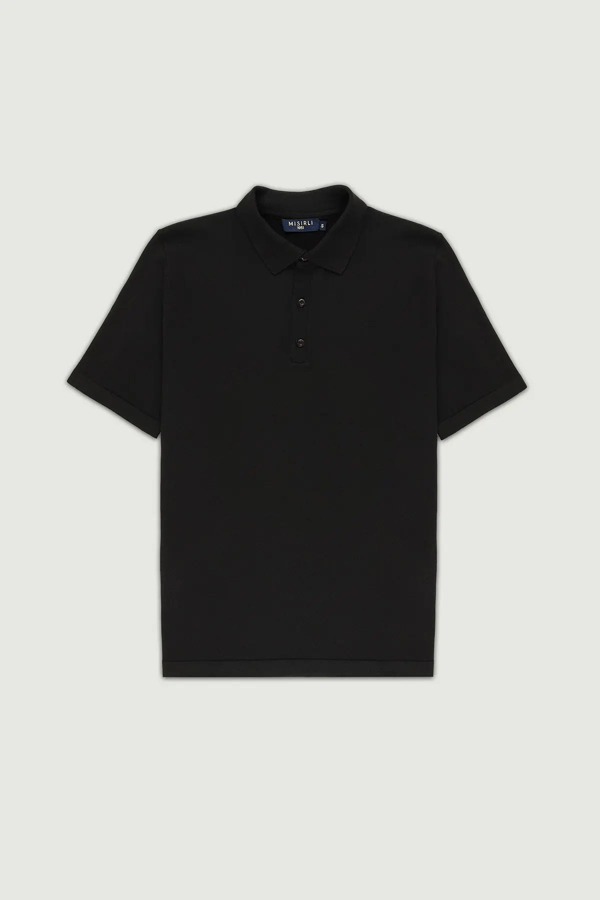 Siyah Polo Yaka Triko Erkek T-Shirt  Mısırlı