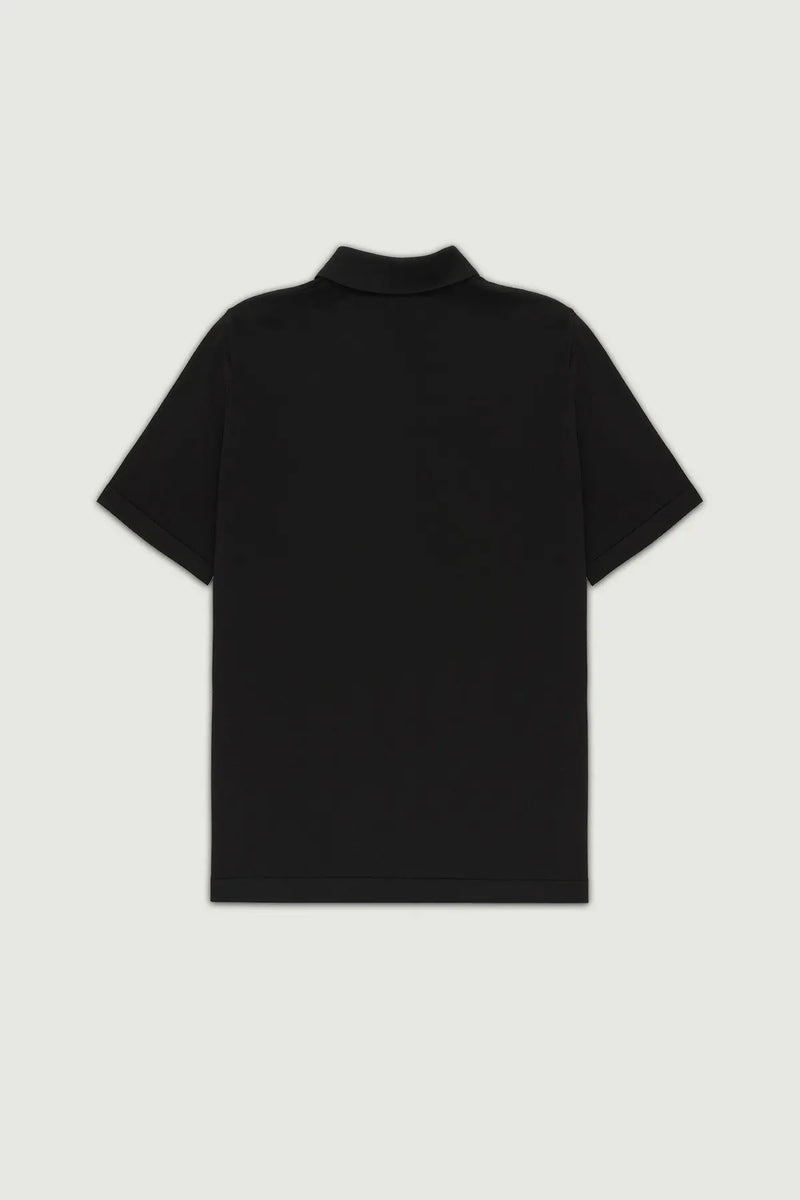 Siyah Polo Yaka Triko Erkek T-Shirt
