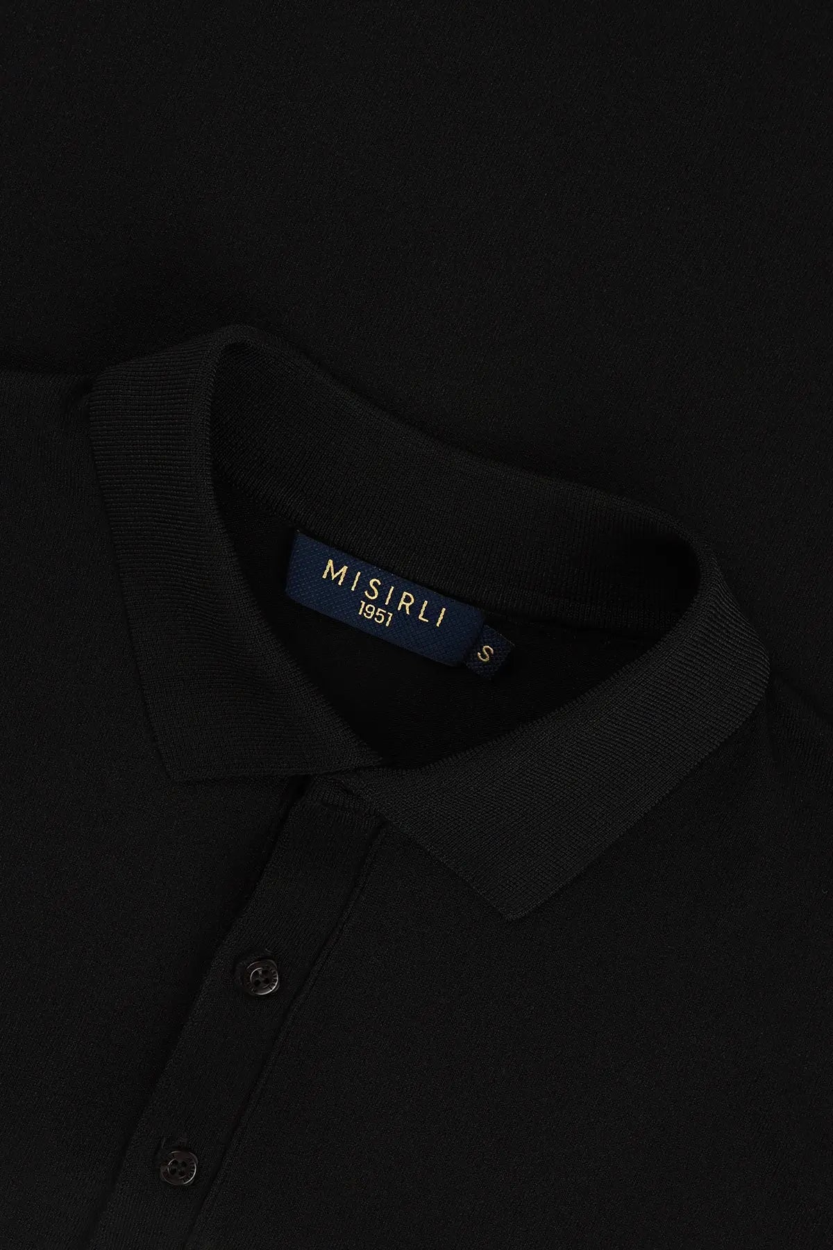 Siyah Polo Yaka Triko Erkek T-Shirt  Mısırlı