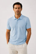 Açık Mavi Polo Yaka Triko Erkek T-Shirt