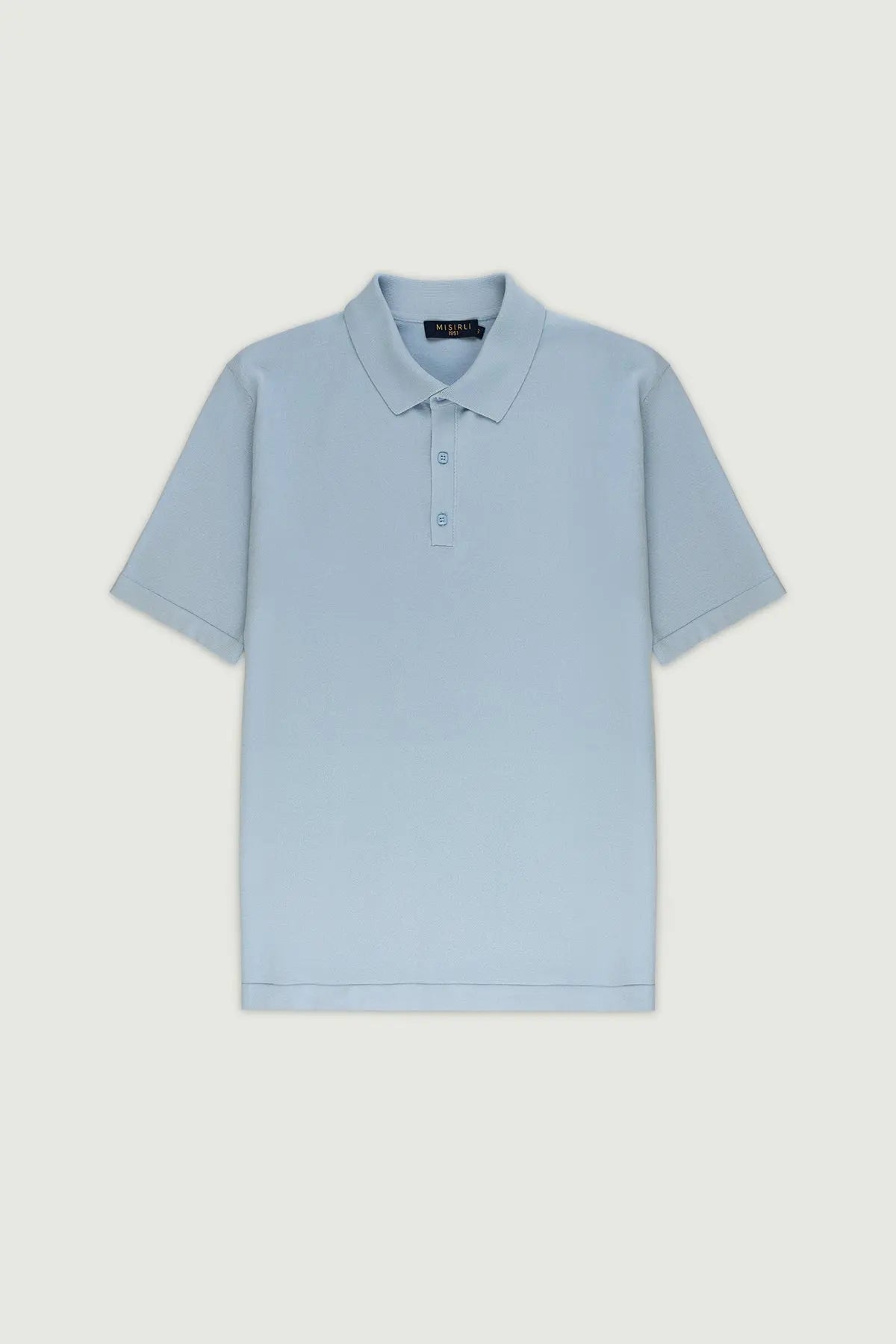 Açık Mavi Polo Yaka Triko Erkek T-Shirt  Mısırlı