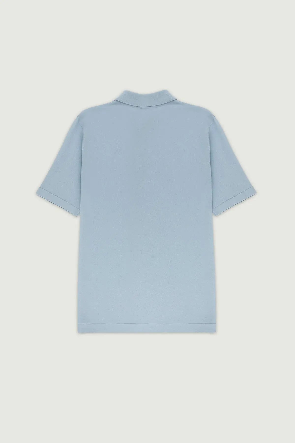 Açık Mavi Polo Yaka Triko Erkek T-Shirt  Mısırlı