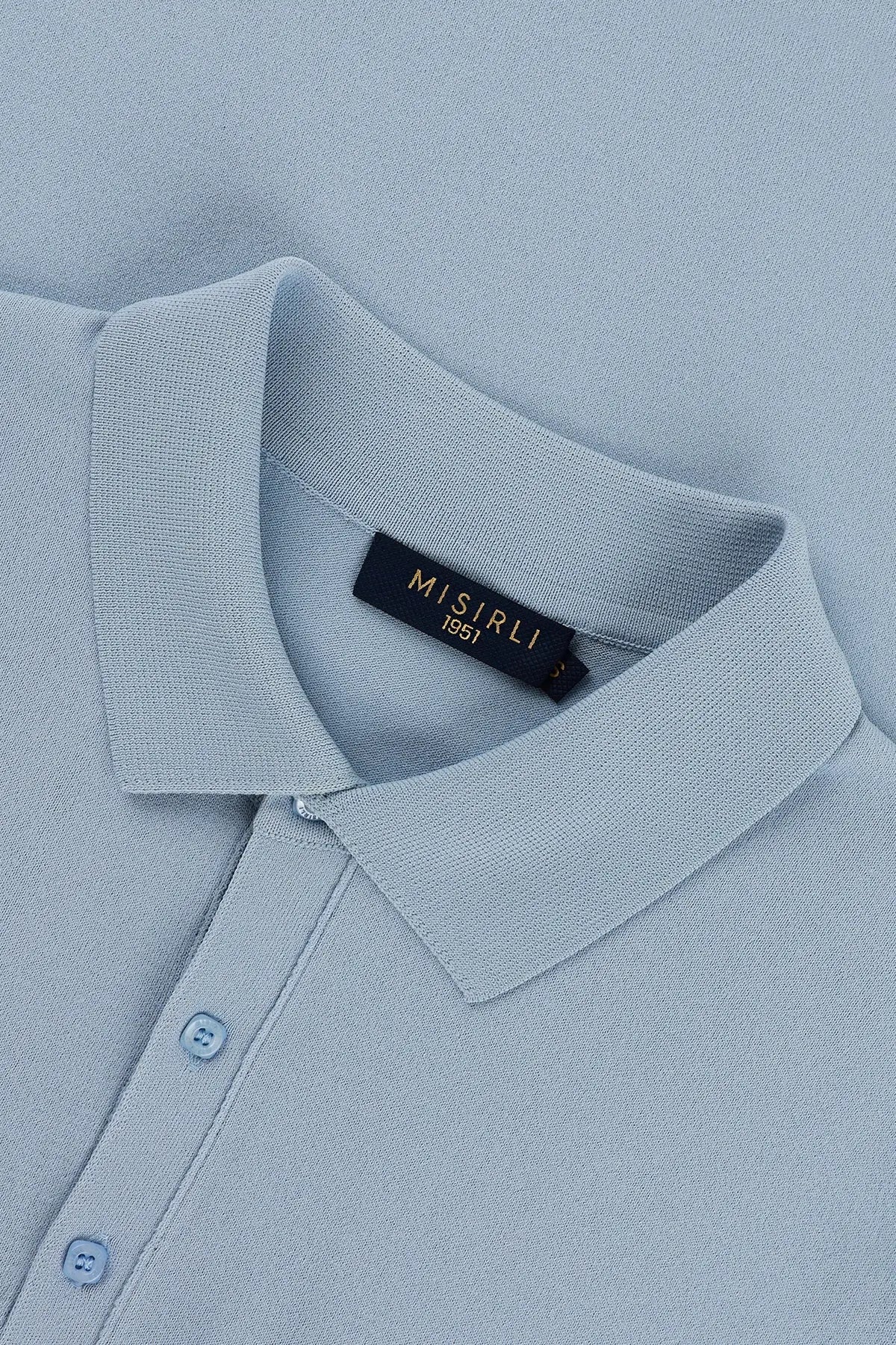 Açık Mavi Polo Yaka Triko Erkek T-Shirt  Mısırlı