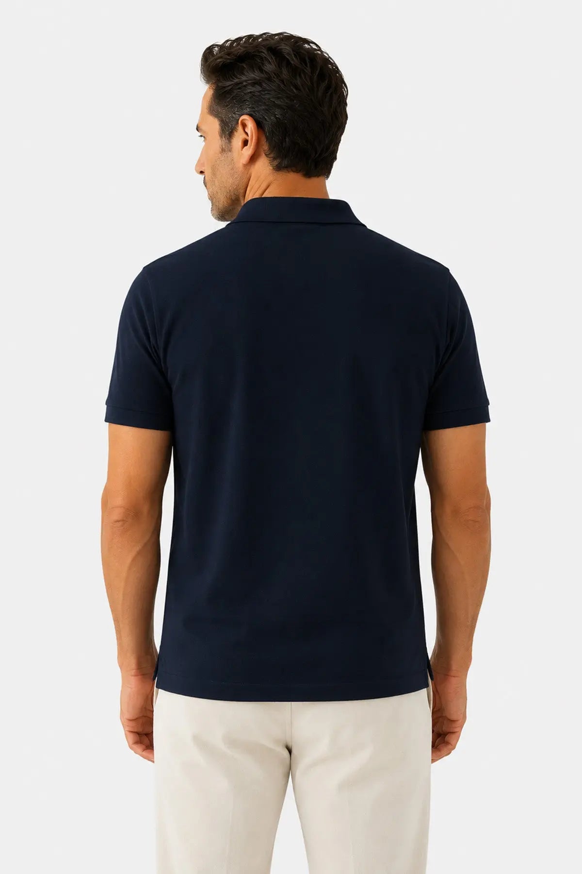 Lacivert Polo Yaka Triko Erkek T-Shirt  Mısırlı