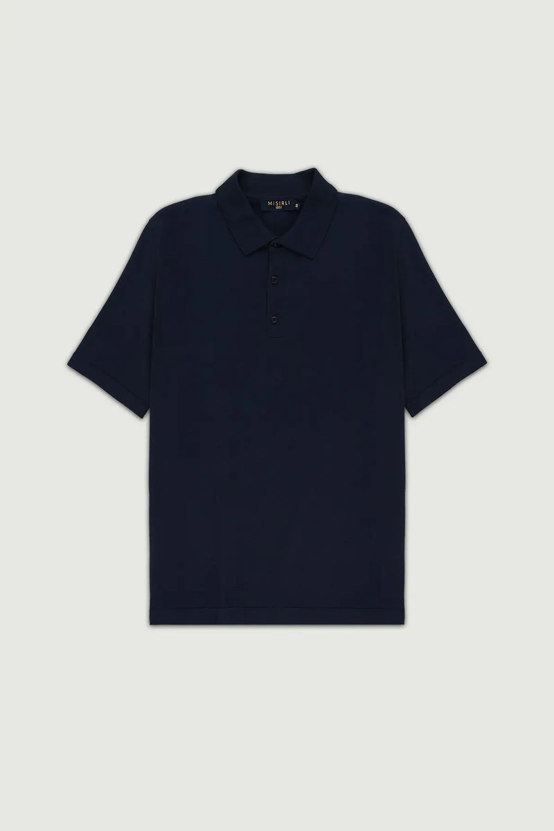 Lacivert Polo Yaka Triko Erkek T-Shirt  Mısırlı
