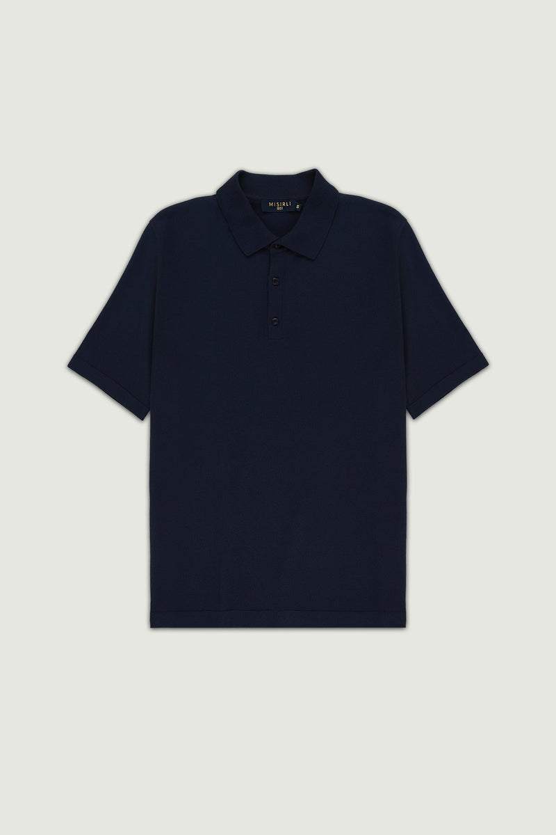 Lacivert Polo Yaka Triko Erkek T-Shirt  Mısırlı
