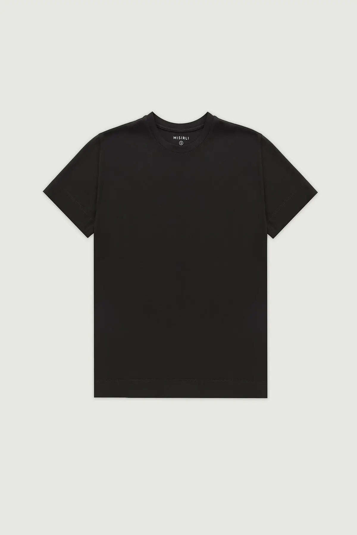Siyah Kısa Kollu Örme Erkek T-Shirt  Mısırlı