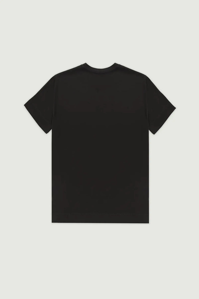 Siyah Kısa Kollu Örme Erkek T-Shirt