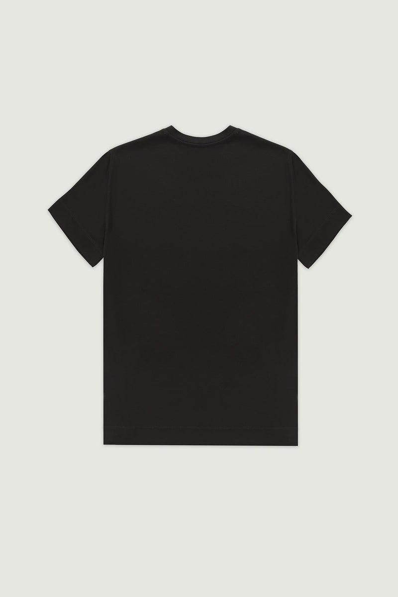 Siyah Kısa Kollu Örme Erkek T-Shirt