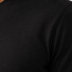 Siyah Kısa Kollu Örme Erkek T-Shirt  Mısırlı