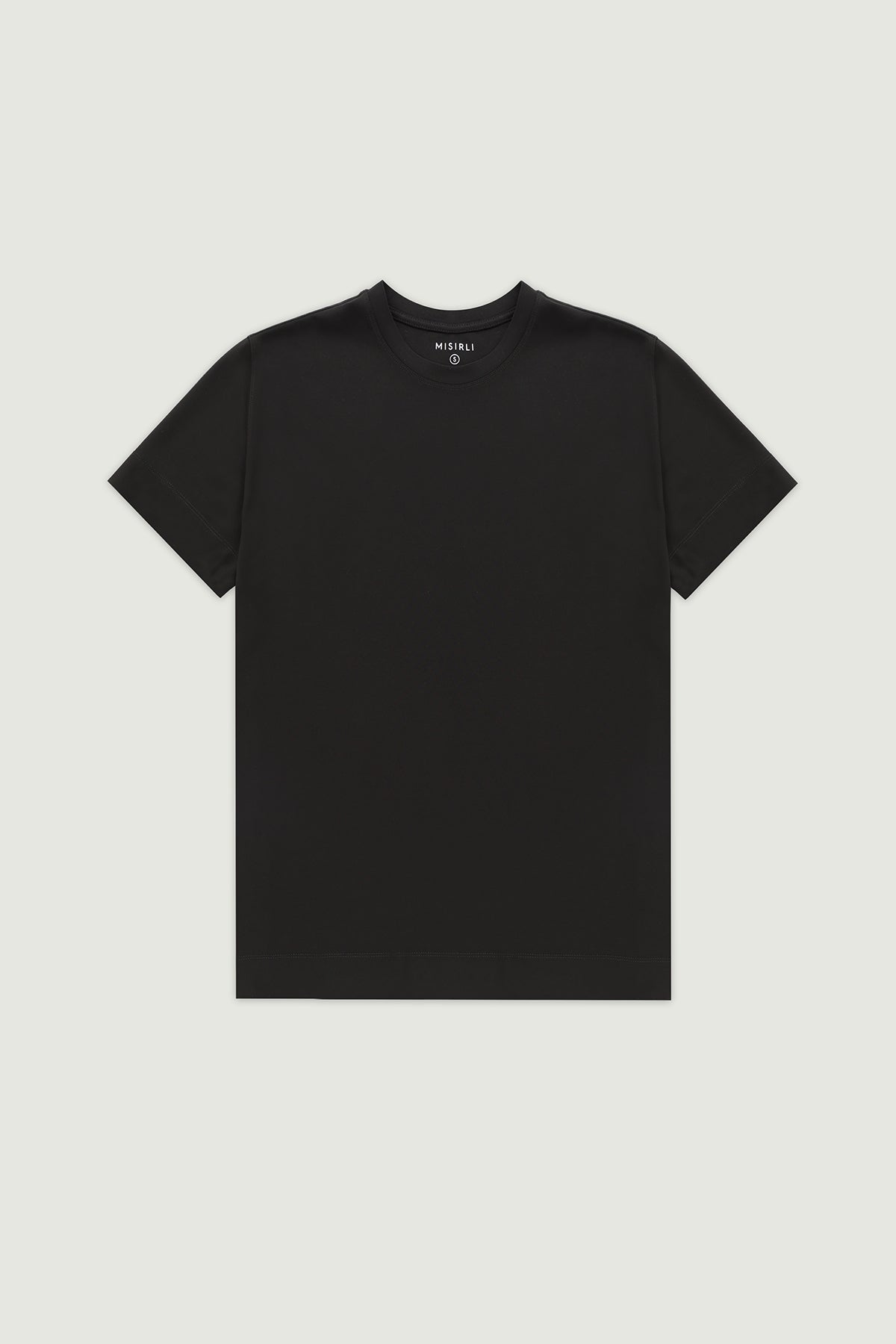 Siyah Kısa Kollu Örme Erkek T-Shirt  Mısırlı