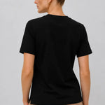 Siyah Bisiklet Yaka Kadın T-Shirt  Mısırlı