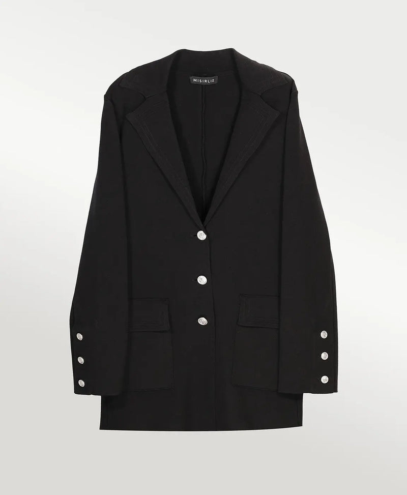 Siyah Triko Kadın Blazer Ceket  Mısırlı 1951